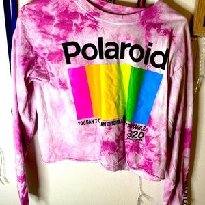 Polaroid long sleeve crop top